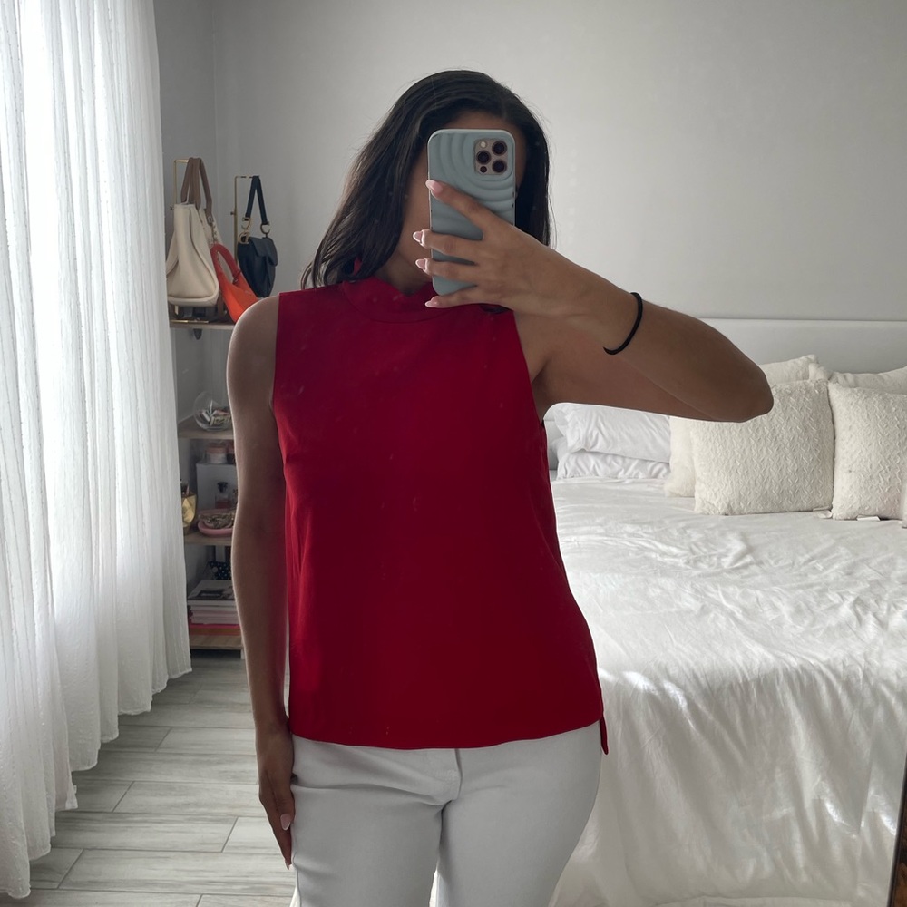 ZARA Red Sleeveless Top